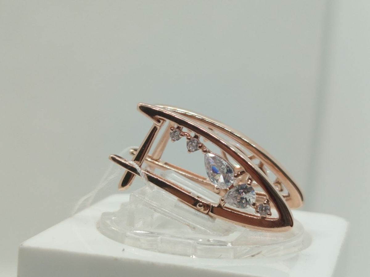 СКМИ585 СЕРЬГИ С КАМНЯМИ (Au 585)