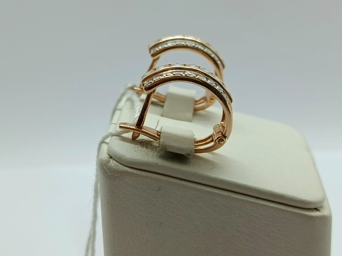СКМИ585 СЕРЬГИ С КАМНЯМИ (Au 585)