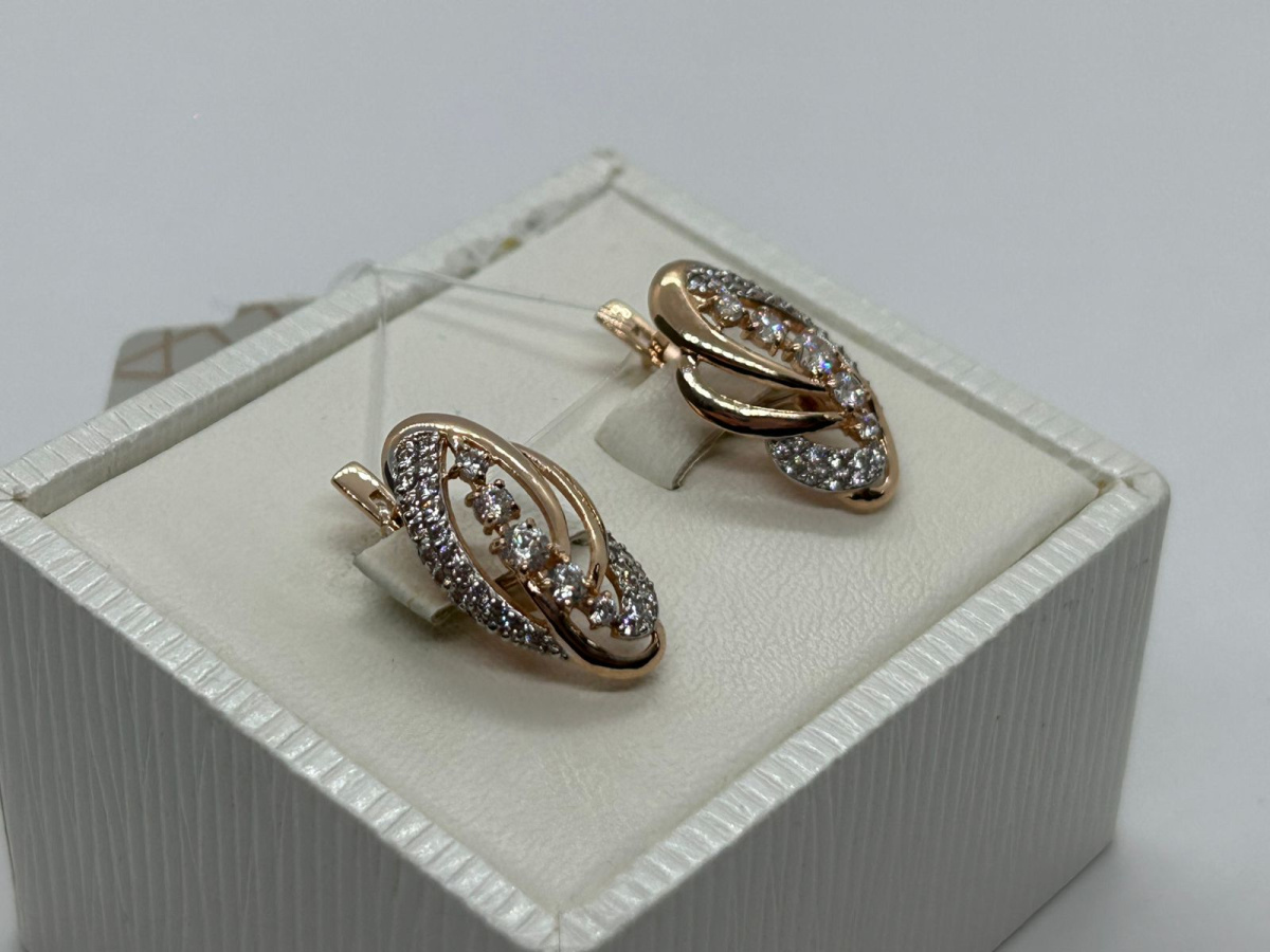 СЕРЬГИ С КАМНЯМИ (Au 585)