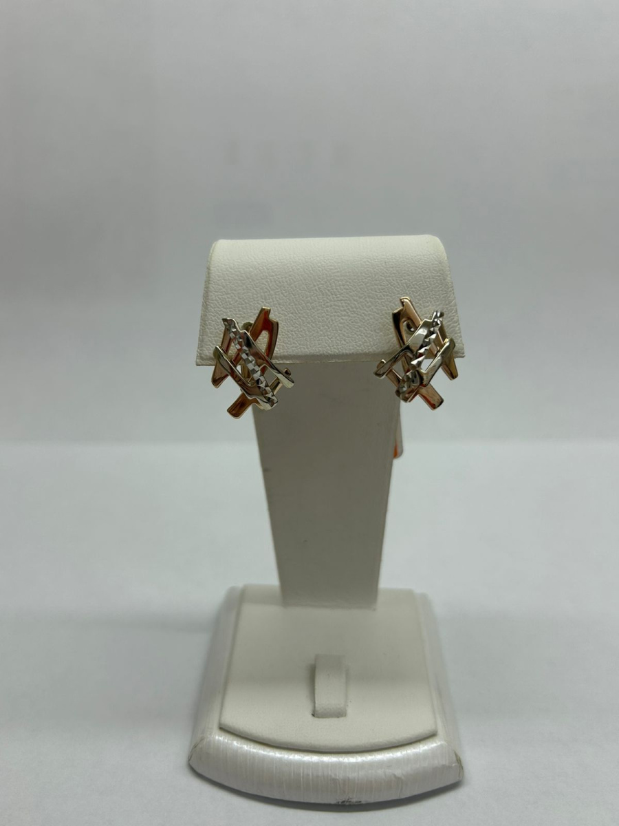 СБКМ585 СЕРЬГИ БЕЗ КАМНЯ (Au 585)