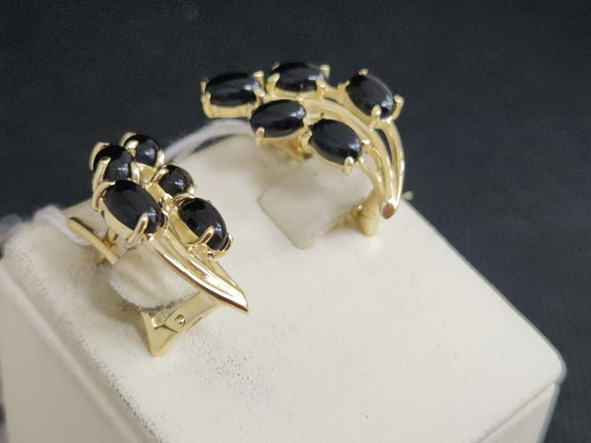 СКМИ585 СЕРЬГИ С КАМНЯМИ (Au 585)