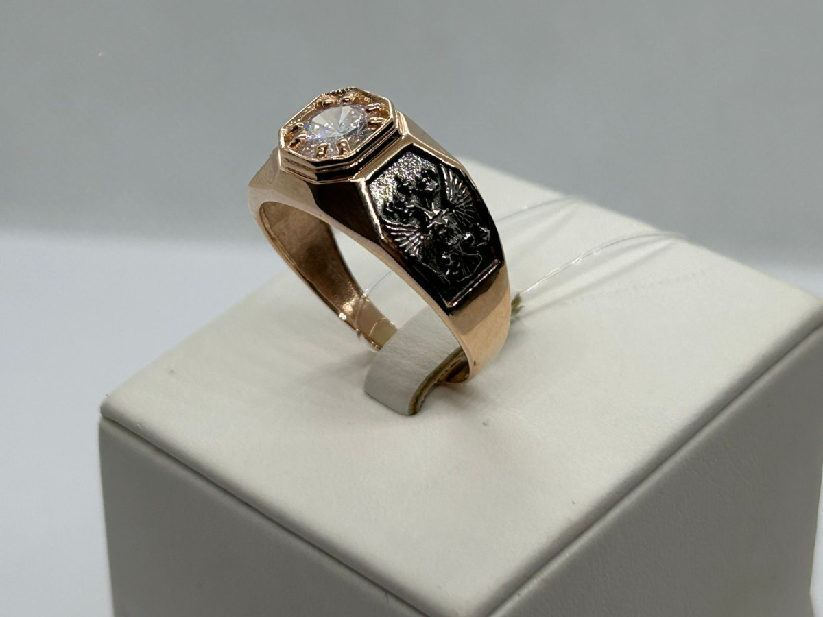 ПЕЧАТКА С КАМНЯМИ (Au 585)