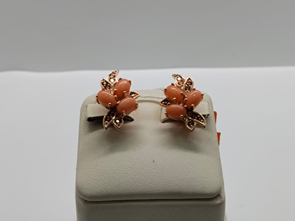 СКМИ585 СЕРЬГИ С КАМНЯМИ (Au 585)