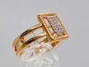 КОЛЬЦО С КАМНЯМИ (Au 585)