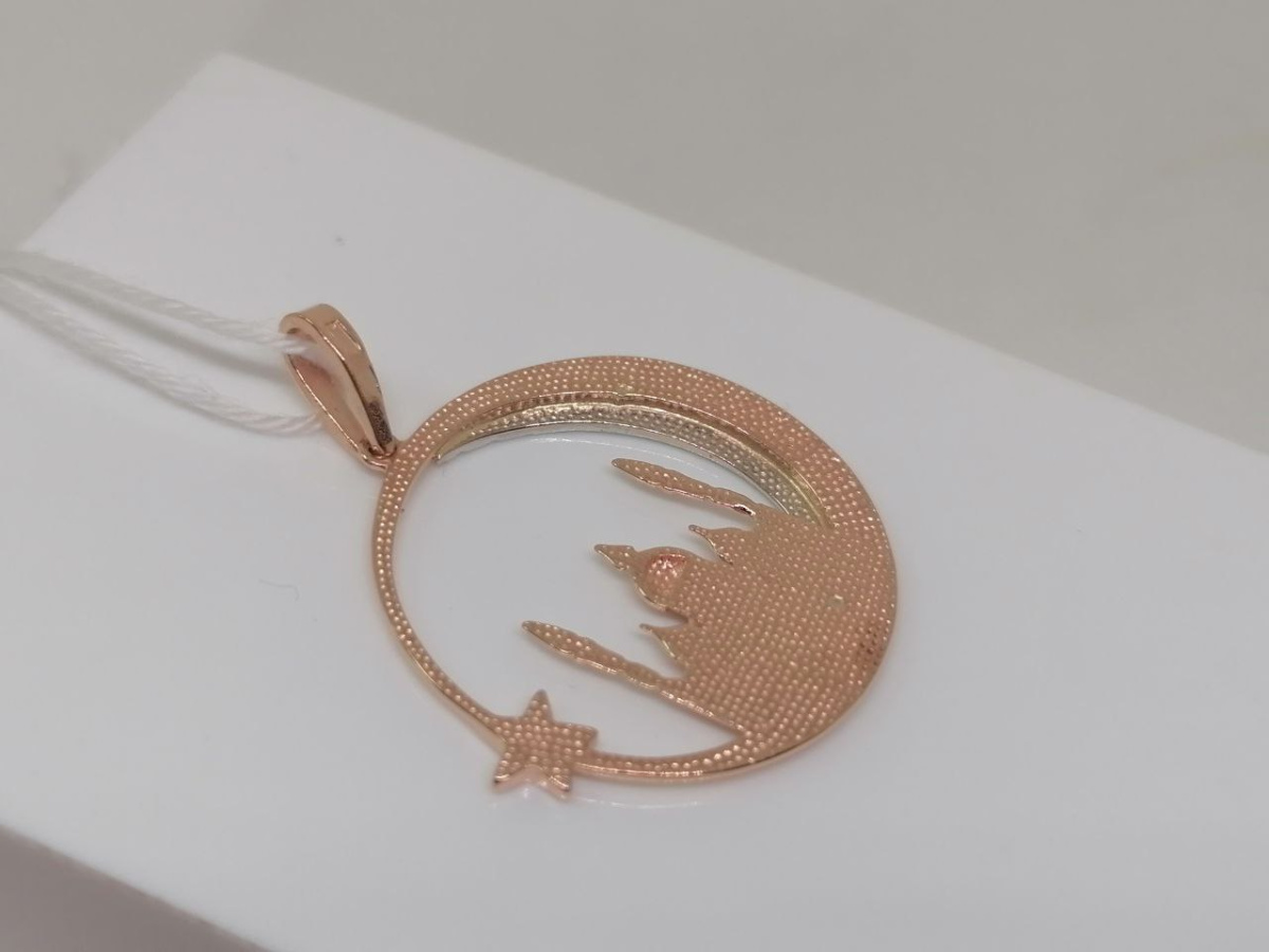 ПОДМБК585 ПОДВЕСКА МЕЧЕТЬ БЕЗ КАМНЯ (Au 585)