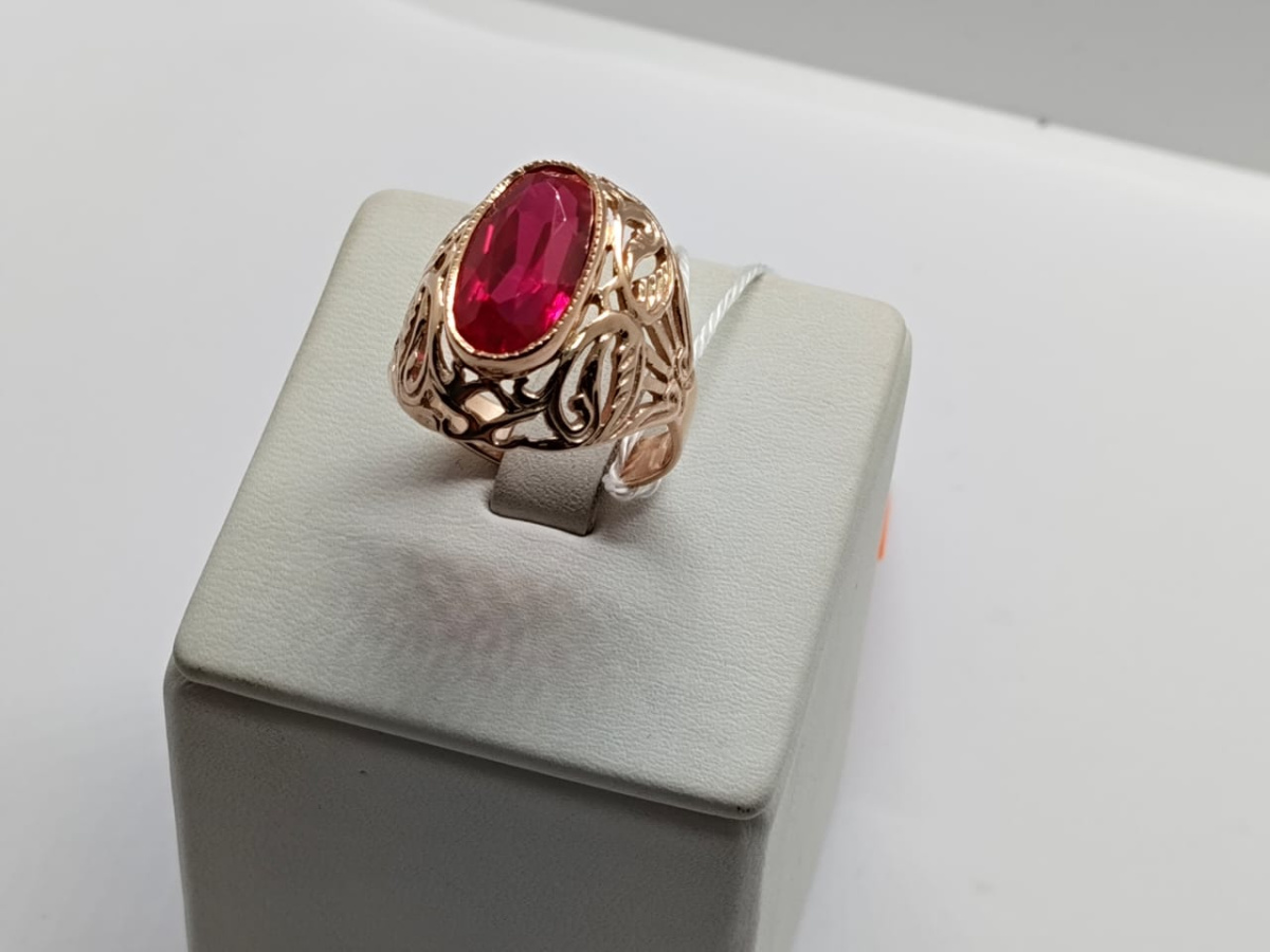 КОЛКМ583 КОЛЬЦО С КАМНЕМ (Au 583)