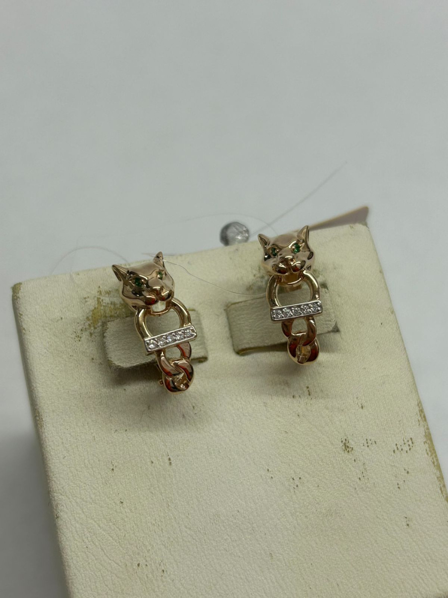 СЕРЬГИ С КАМНЯМИ (Au 585)