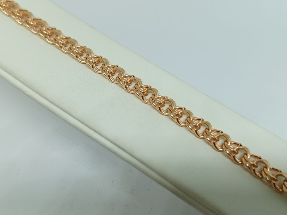 БРАСЛЕТ ПУСТОТЕЛЫЙ Бисмарк (Au 585)