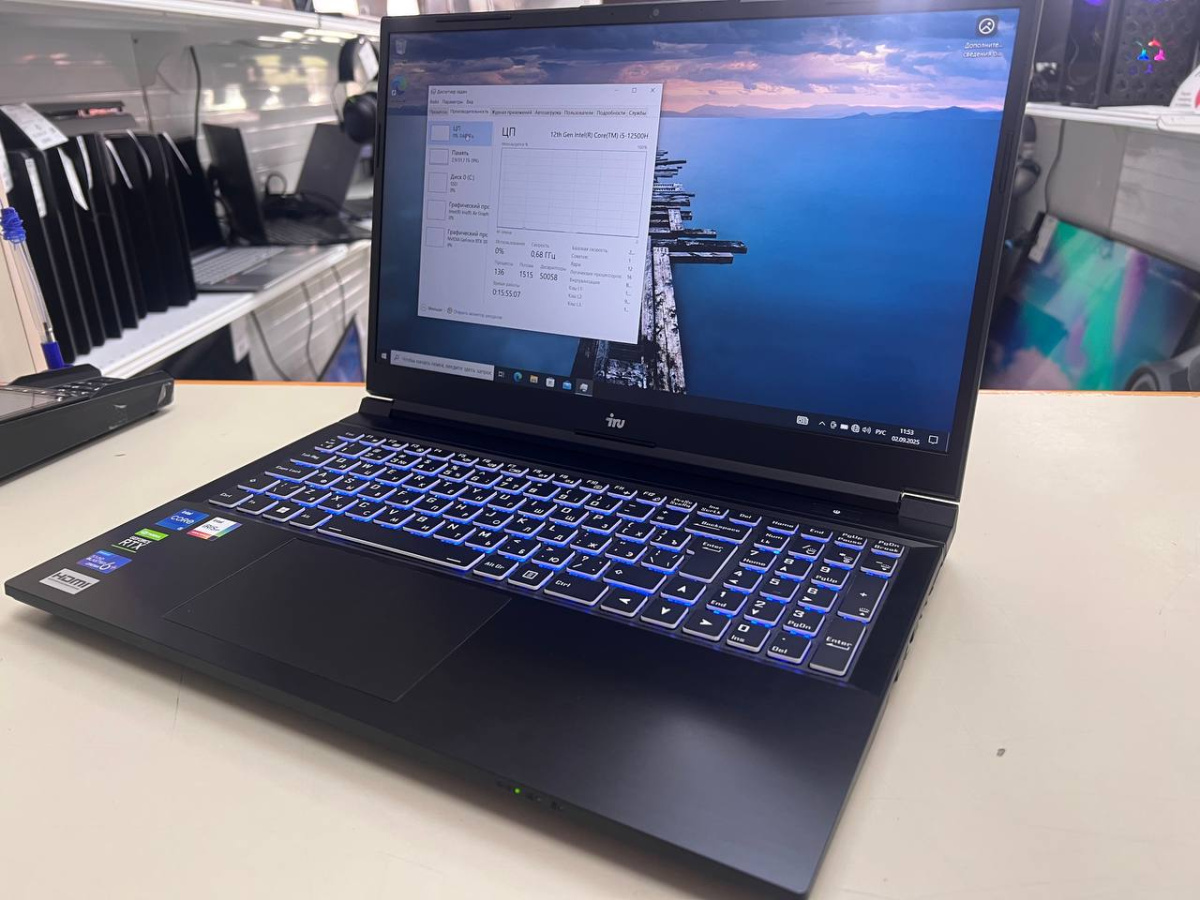 Ноутбук iRu; Core i5-12500H, GeForce RTX 3050, 32 Гб, 512 GB, Нет