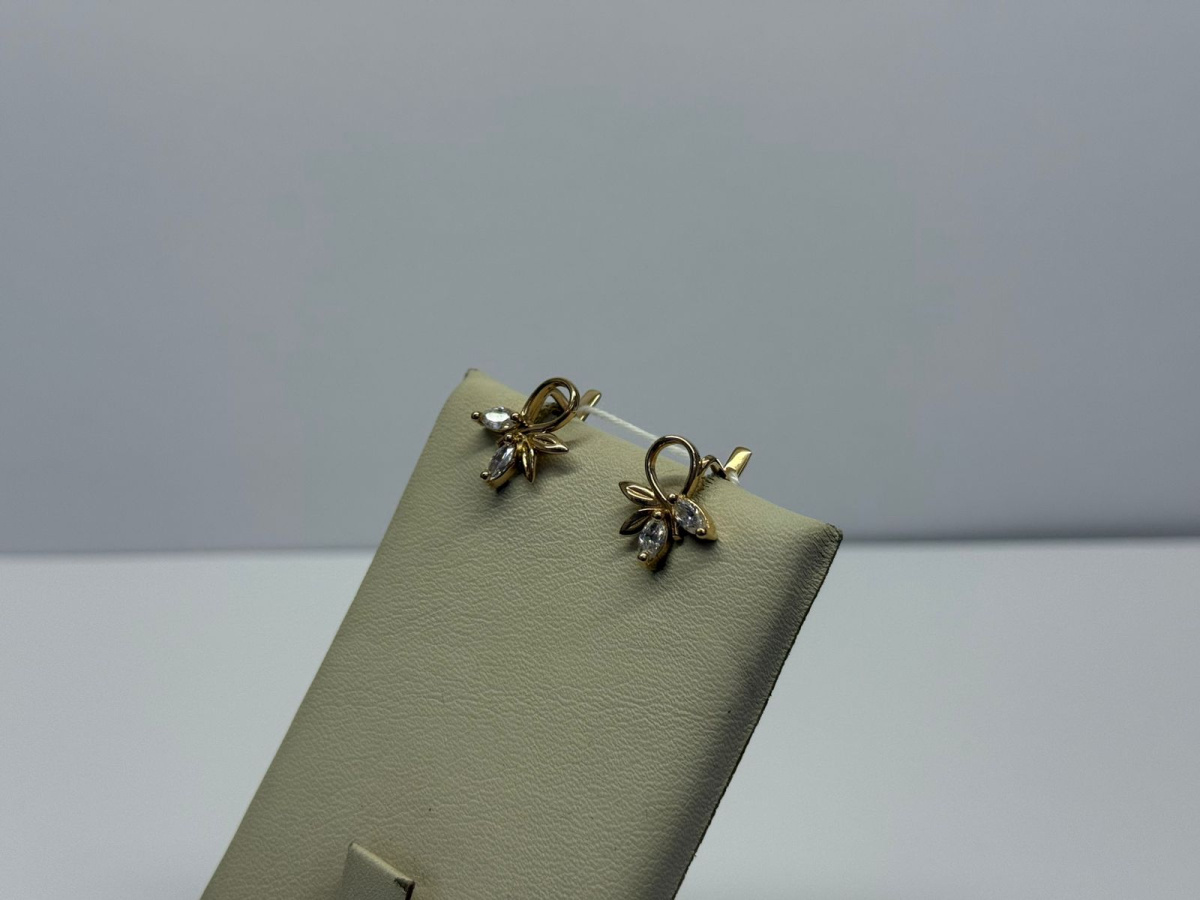 СКМИ585 СЕРЬГИ С КАМНЯМИ (Au 585)