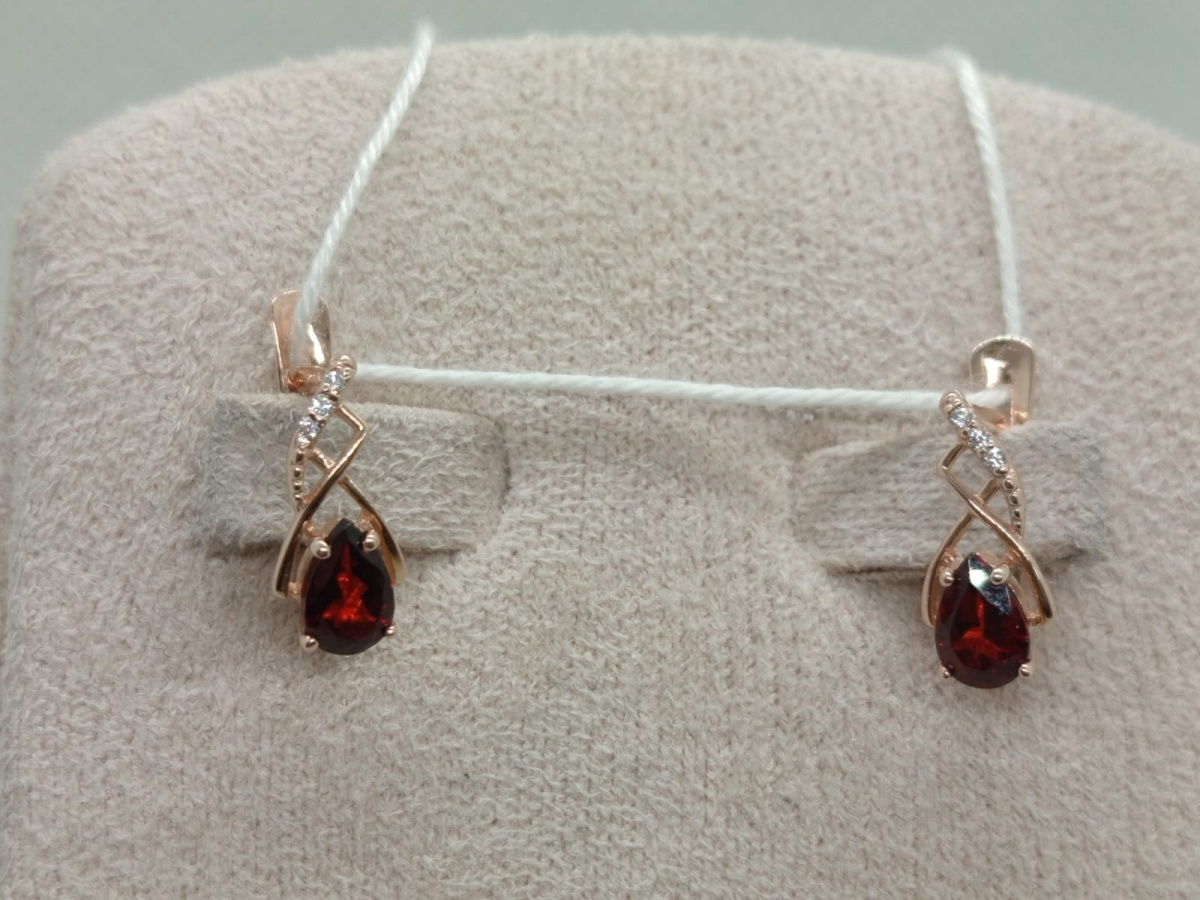 СЕРЬГИ С КАМНЯМИ (Au 585)