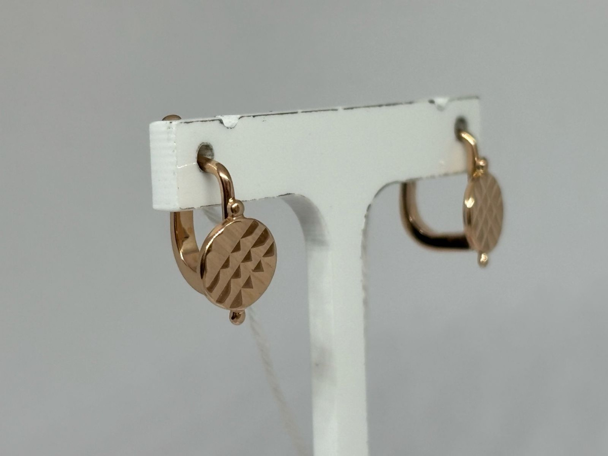 СБКМ585 СЕРЬГИ БЕЗ КАМНЯ (Au 585)