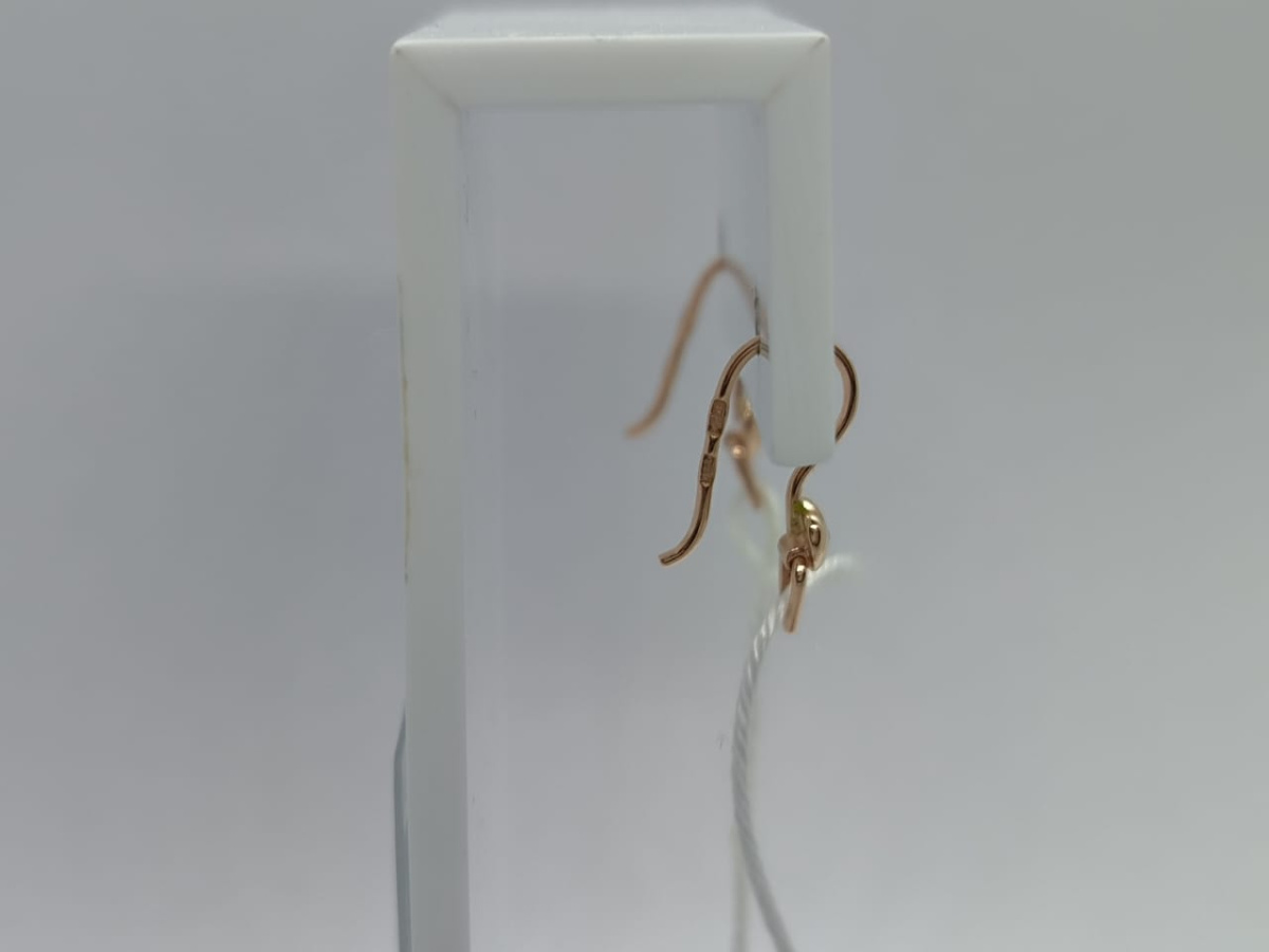 СКМ585 СЕРЬГИ С КАМНЕМ (Au 585)