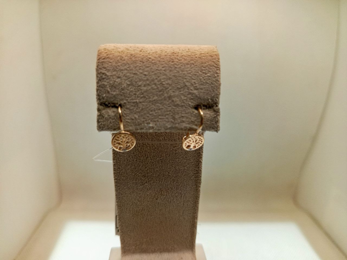 СЕРЬГИ ПЕТЕЛЬКА без камня (Au 585)