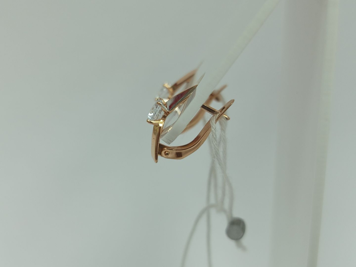 СЕРЬГИ С КАМНЕМ (Au 585)