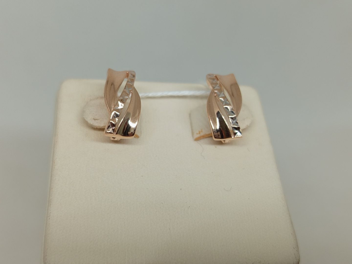 СБКМ585 СЕРЬГИ БЕЗ КАМНЯ (Au 585)