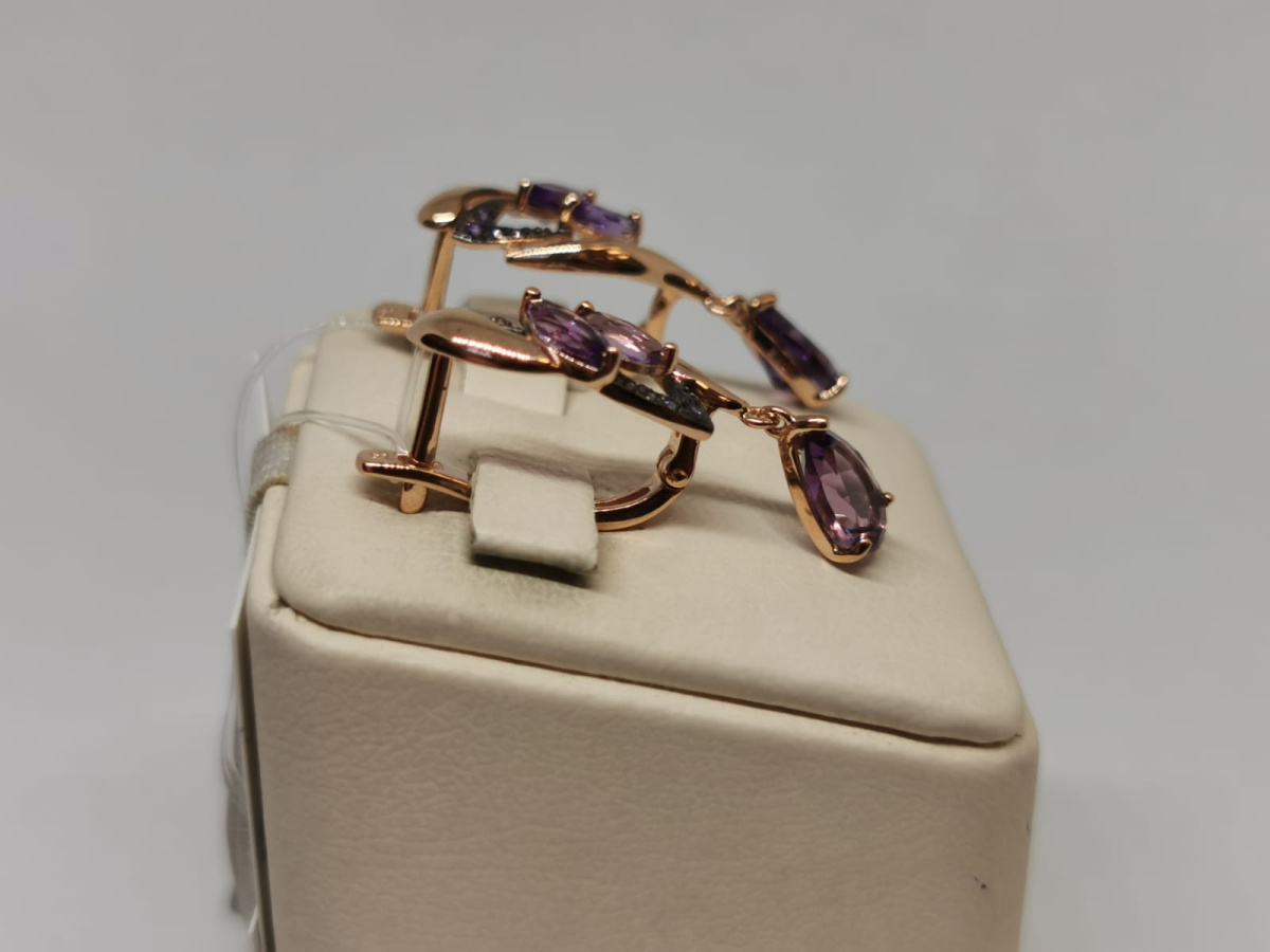 СЕРЬГИ С КАМНЯМИ (Au 585)