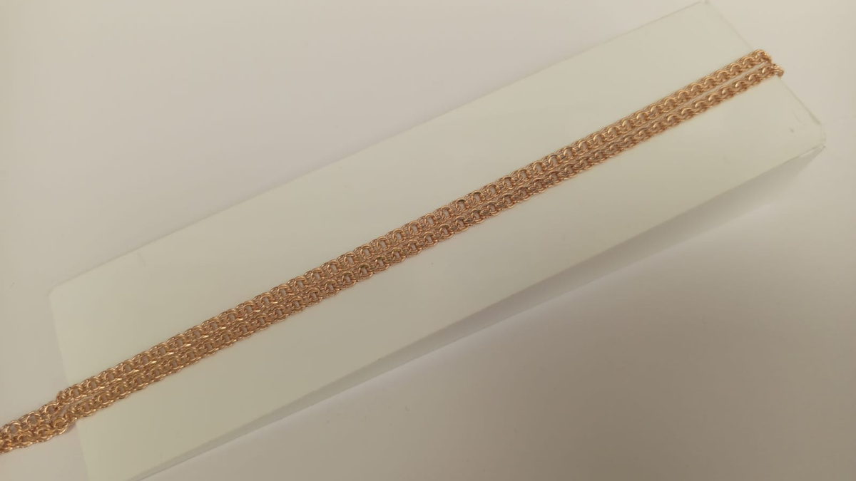 8060200П-55 ЦЕПЬ ПУСТОТЕЛАЯ Бисмарк (Au 585)