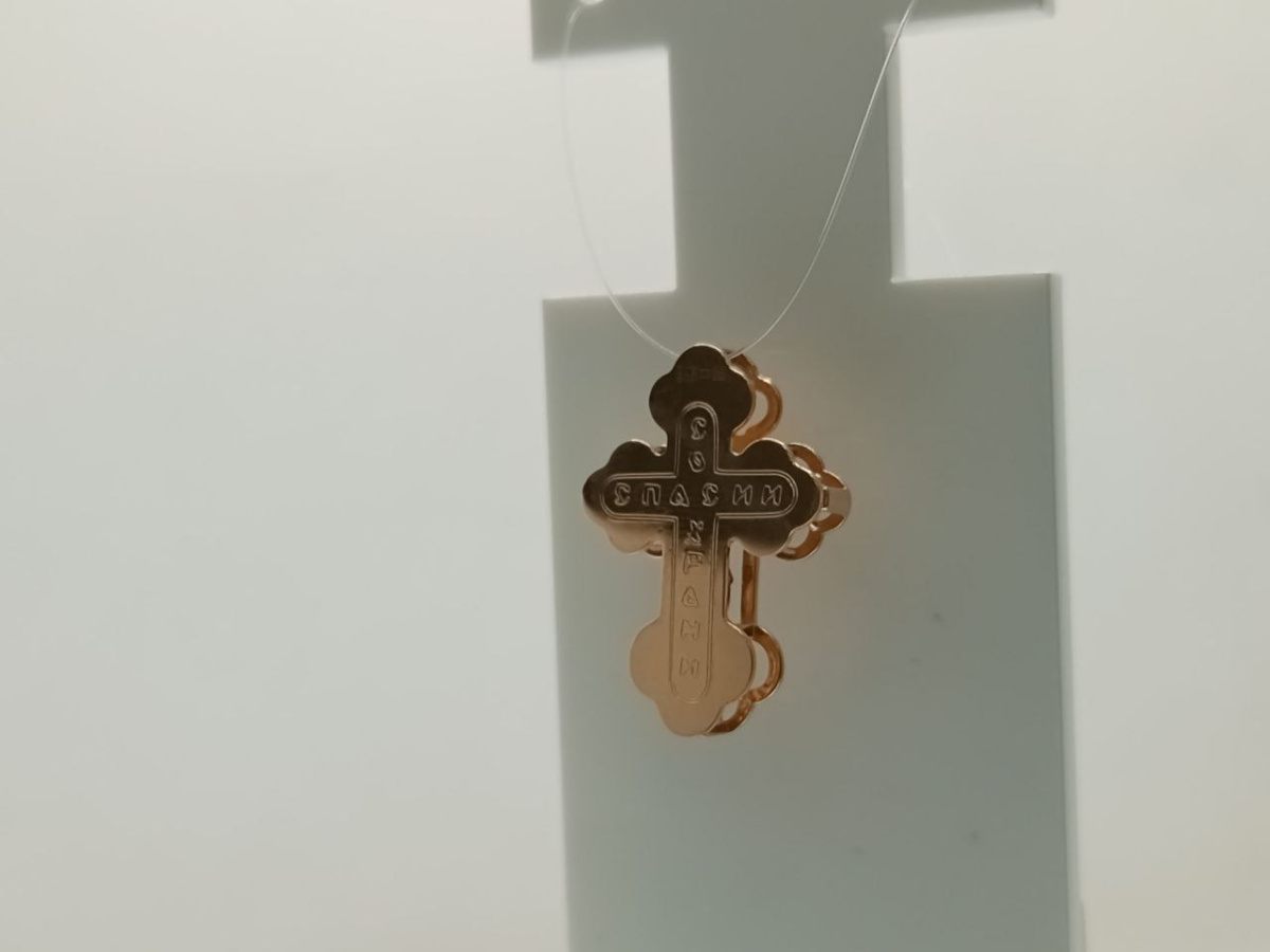 ПОДВЕСКА КРЕСТ с камнями (Au 585)