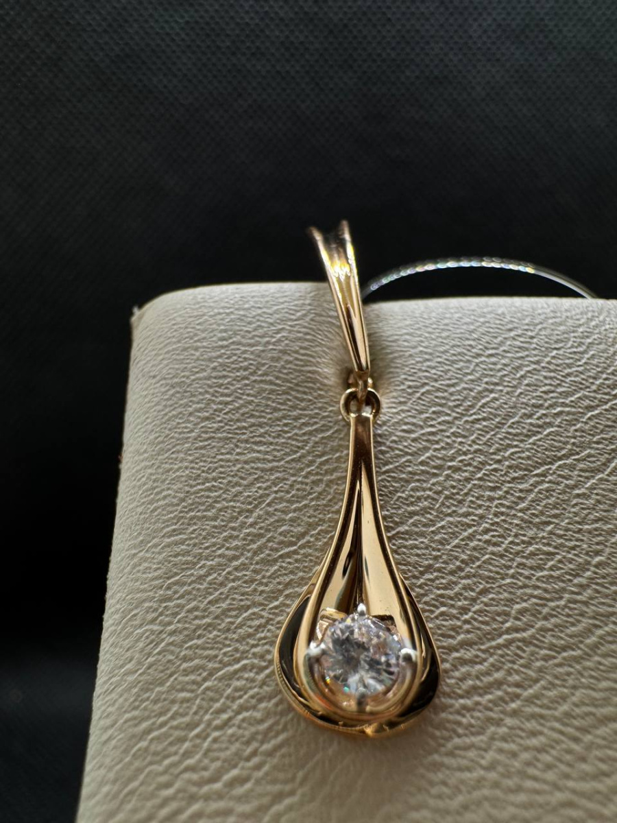 СЕРЬГИ С КАМНЕМ (Au 585)