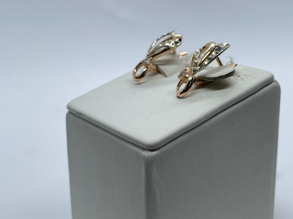 СЕРЬГИ С КАМНЕМ (Au 585)