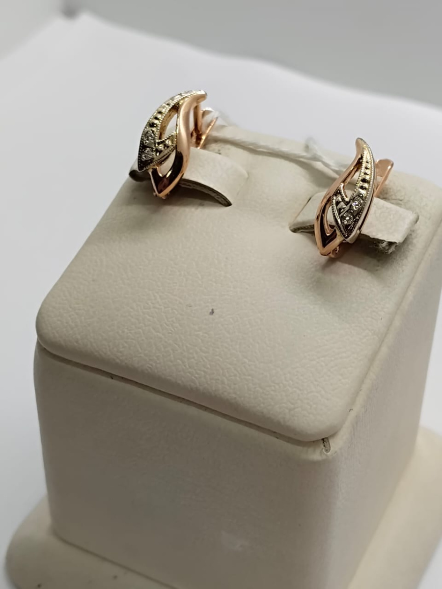 СКМИ585 СЕРЬГИ С КАМНЯМИ (Au 585)