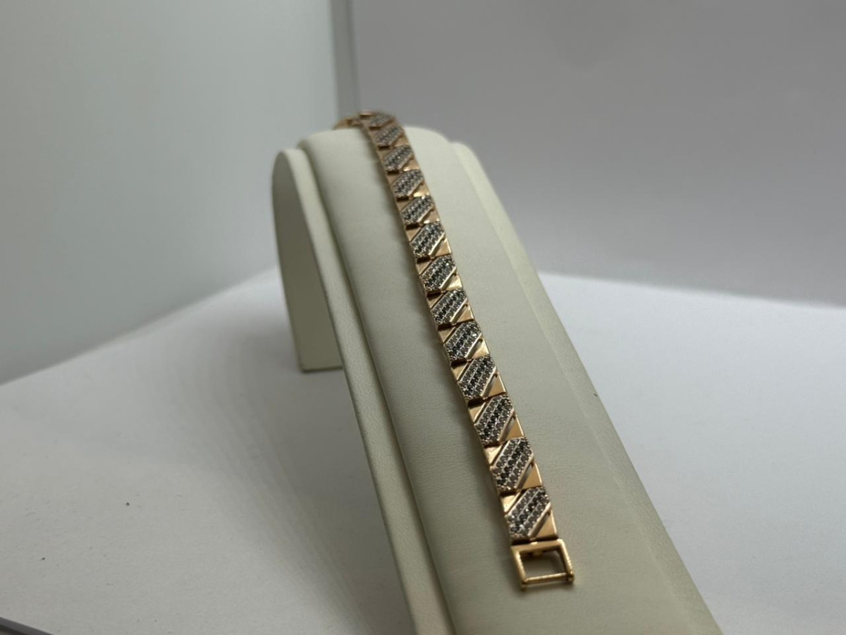 Б585 БРАСЛЕТ С КАМНЯМИ (Au 585)