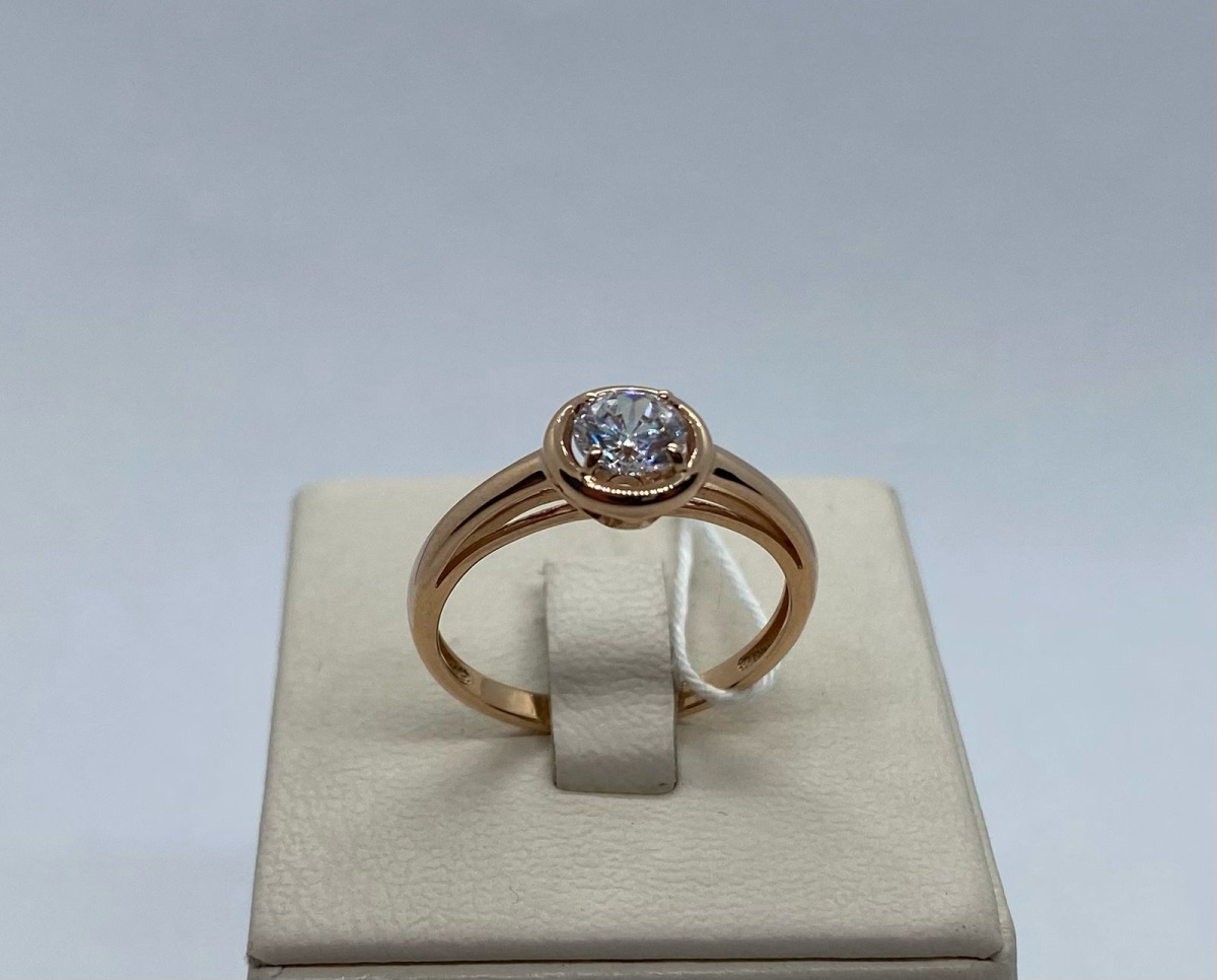 КОЛКМ585 КОЛЬЦО С КАМНЕМ (Au 585)