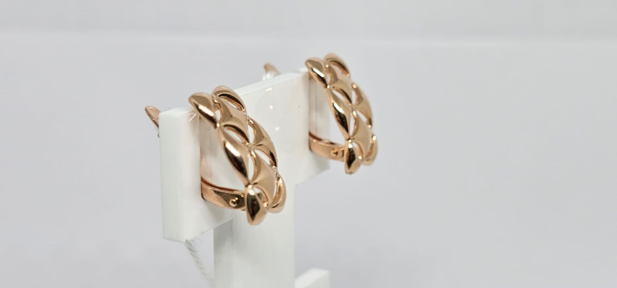 СБКМ585 СЕРЬГИ БЕЗ КАМНЯ (Au 585)