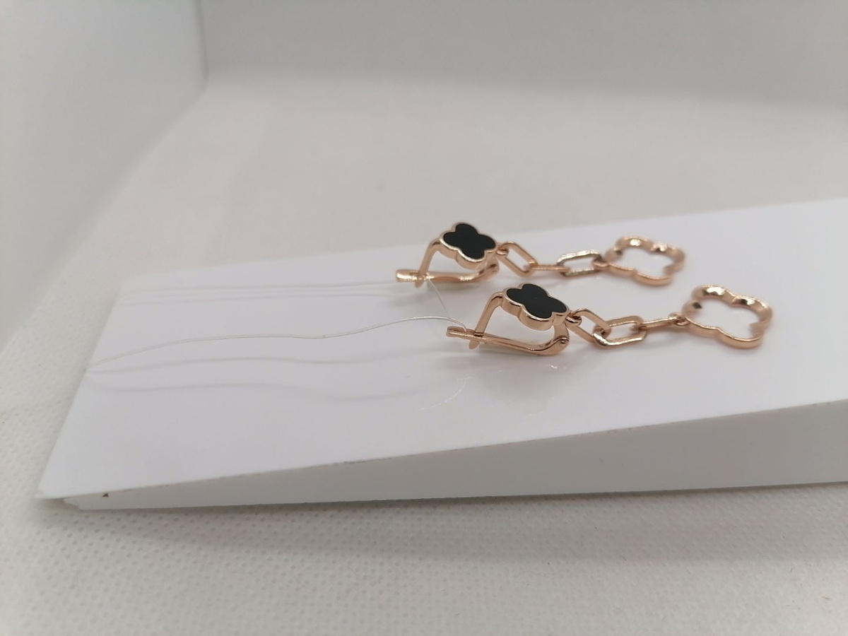 СЕРЬГИ ЭМАЛЬ (Au 585)