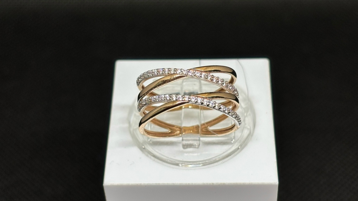 КОЛЬЦО С КАМНЯМИ (Au 585)