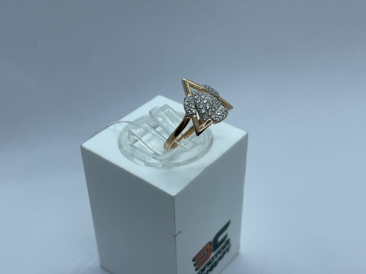 КОЛЬЦО С КАМНЯМИ (Au 585)