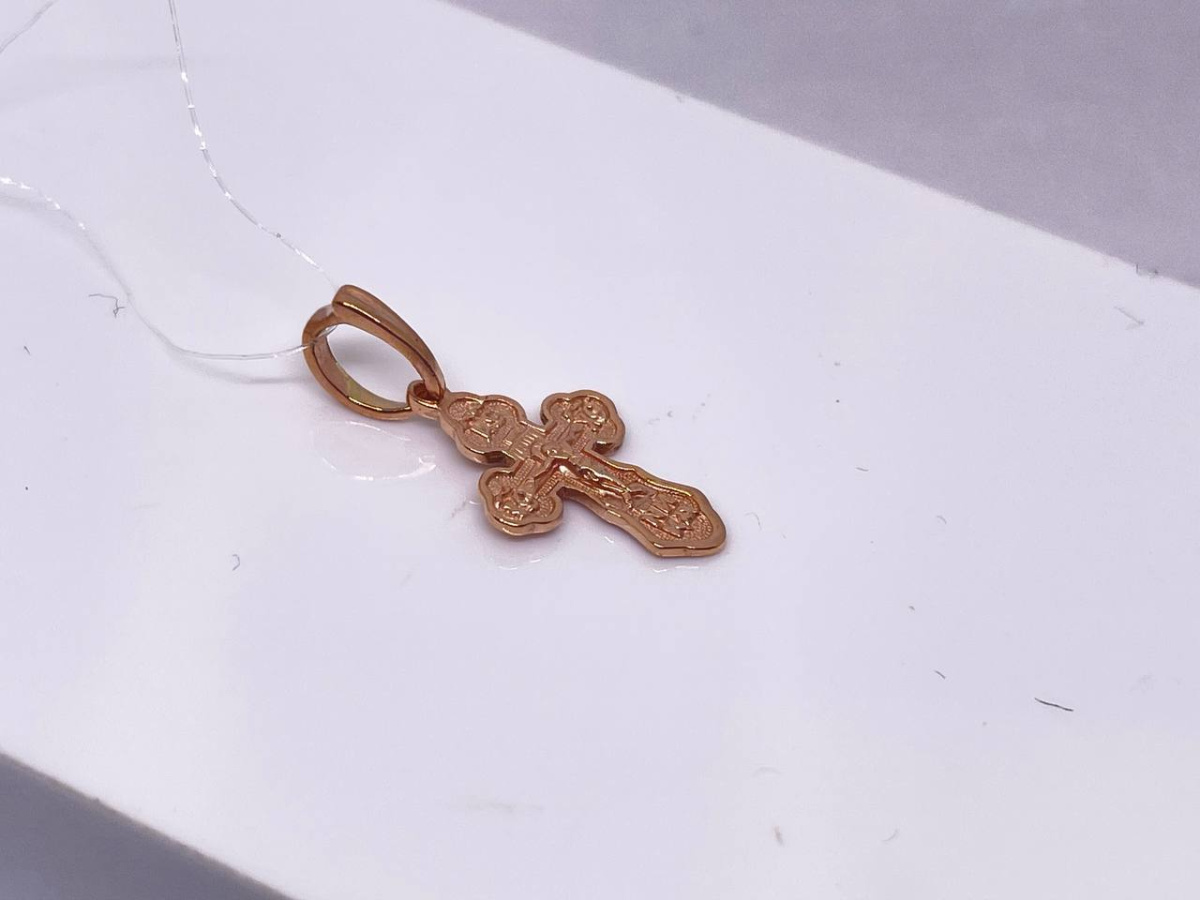 810-00123-10-00-00-00 ПОДВЕСКА КРЕСТ без камня (Au 585)