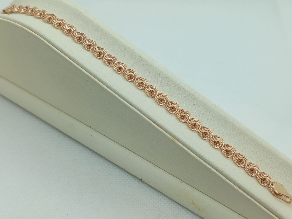 Роза Б050 БРАСЛЕТ ПУСТОТЕЛЫЙ Роза (Au 585)