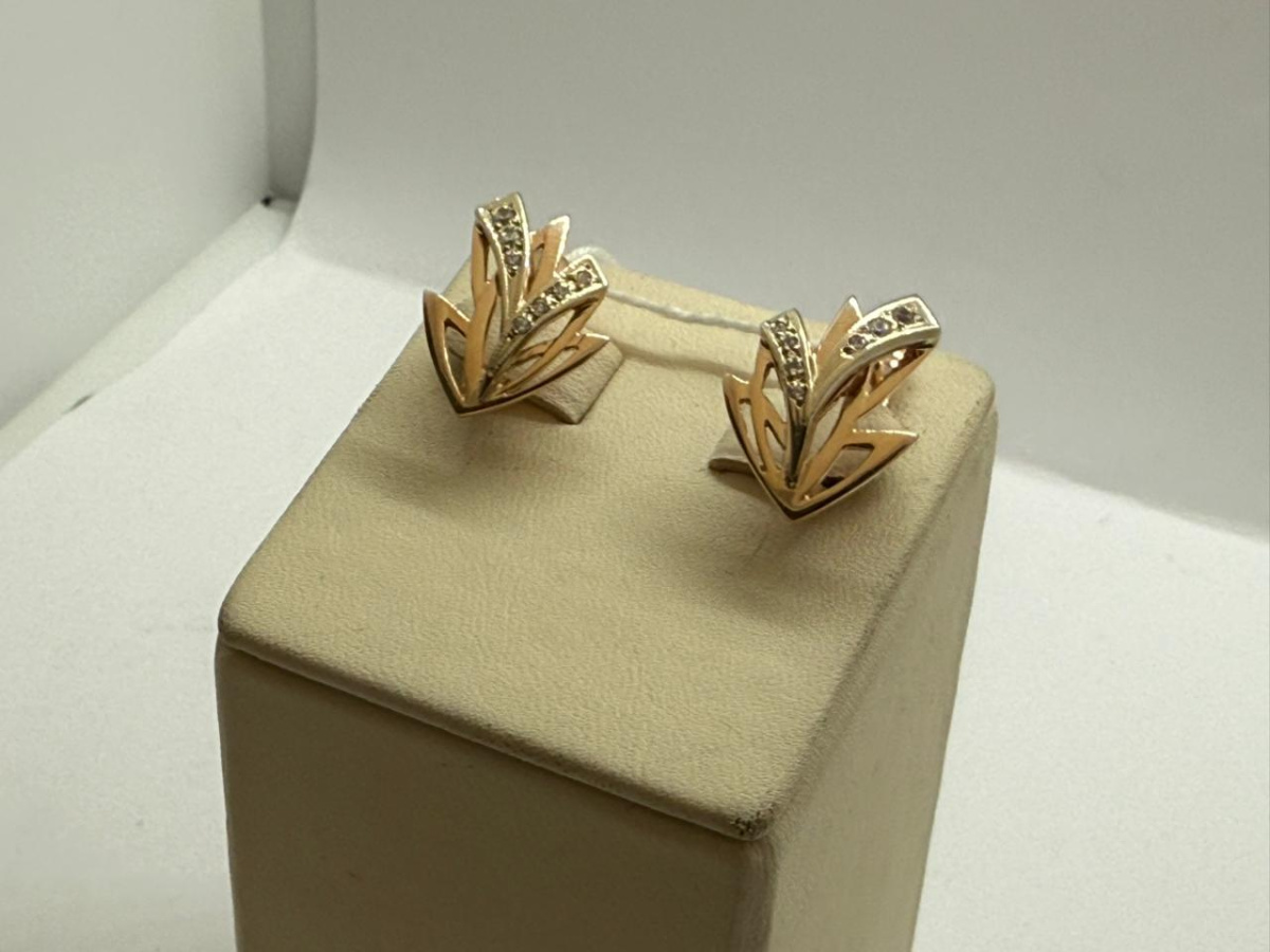 СКМИ585 СЕРЬГИ С КАМНЯМИ (Au 585)