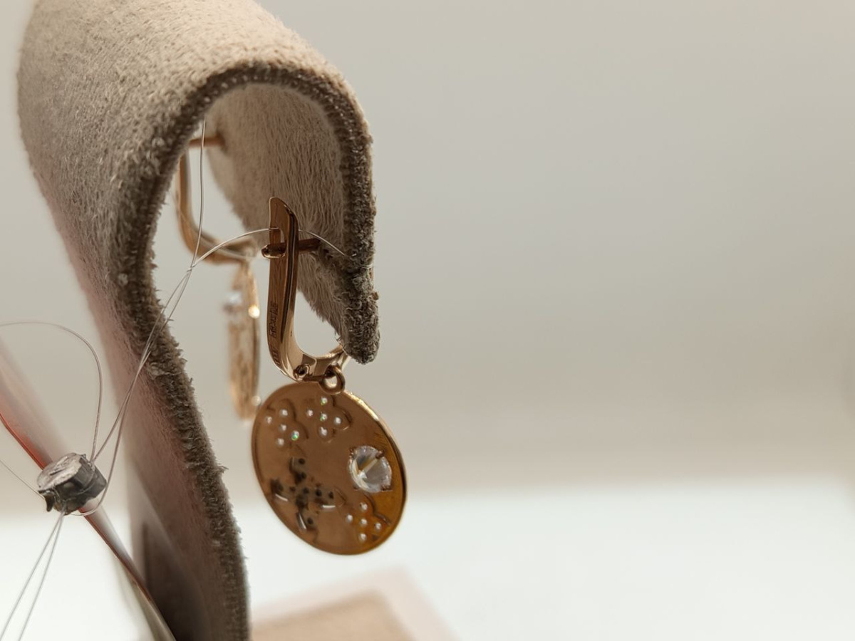 СЕРЬГИ С КАМНЯМИ (Au 585)