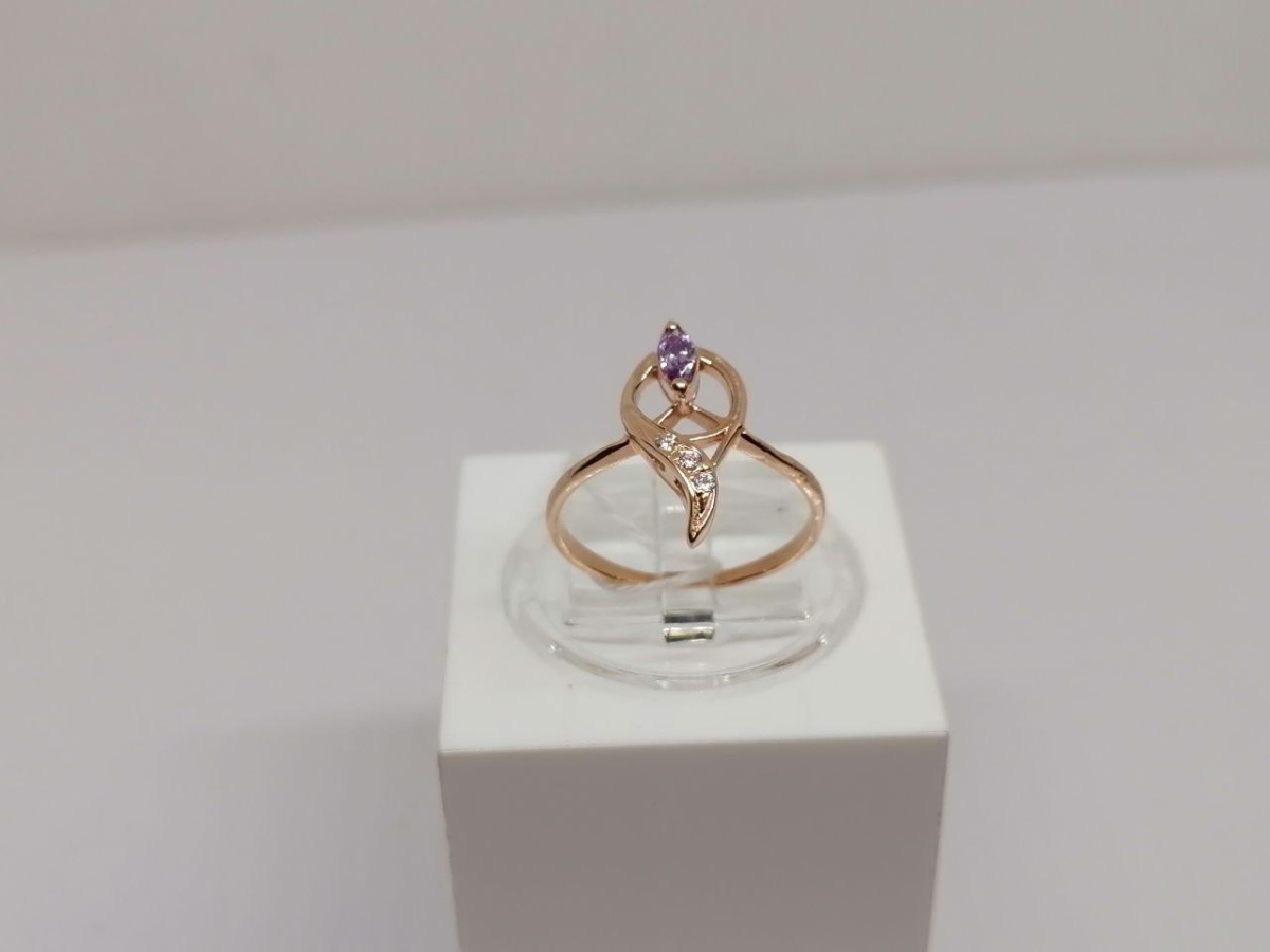 КОЛЬЦО С КАМНЯМИ (Au 585)