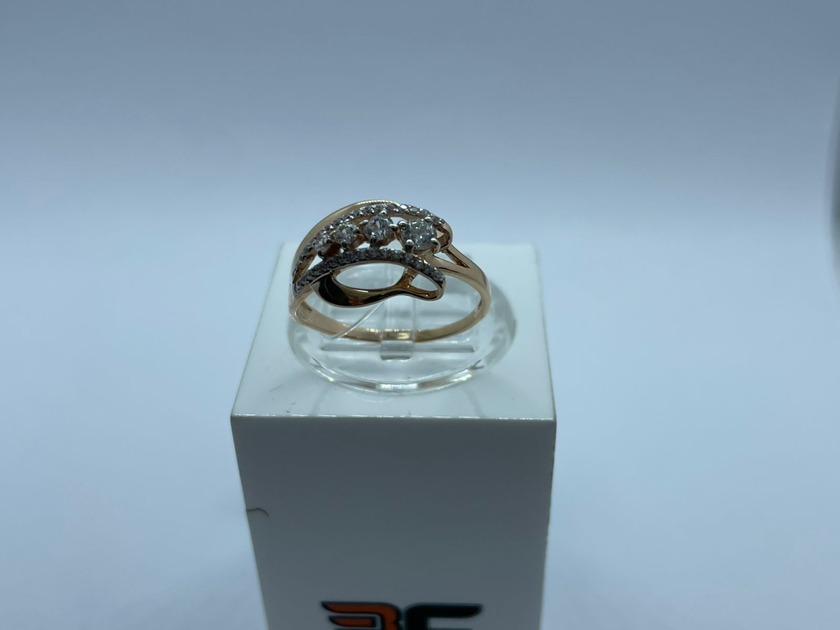 КОЛЬЦО С КАМНЯМИ (Au 585)