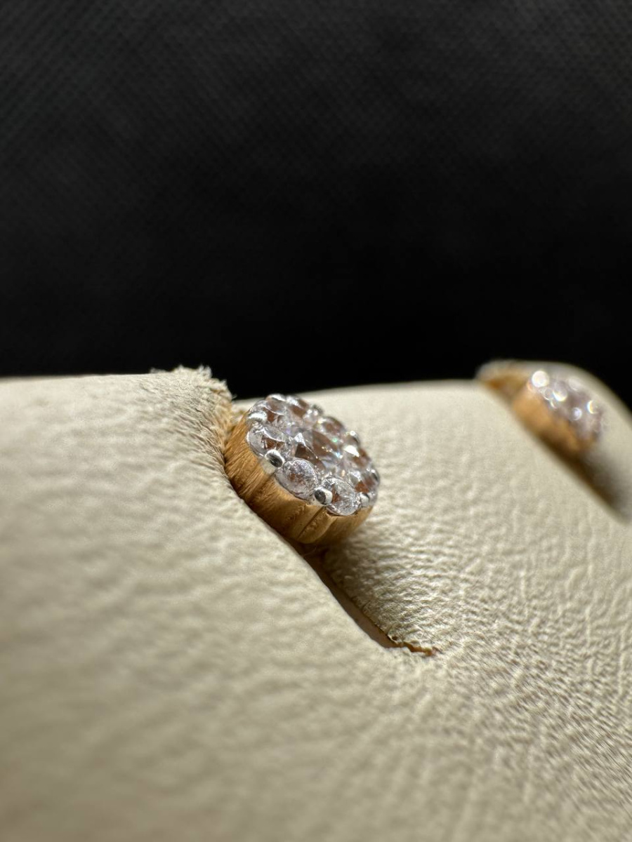 СЕРЬГИ ПУСЕТЫ с камнями (Au 585)