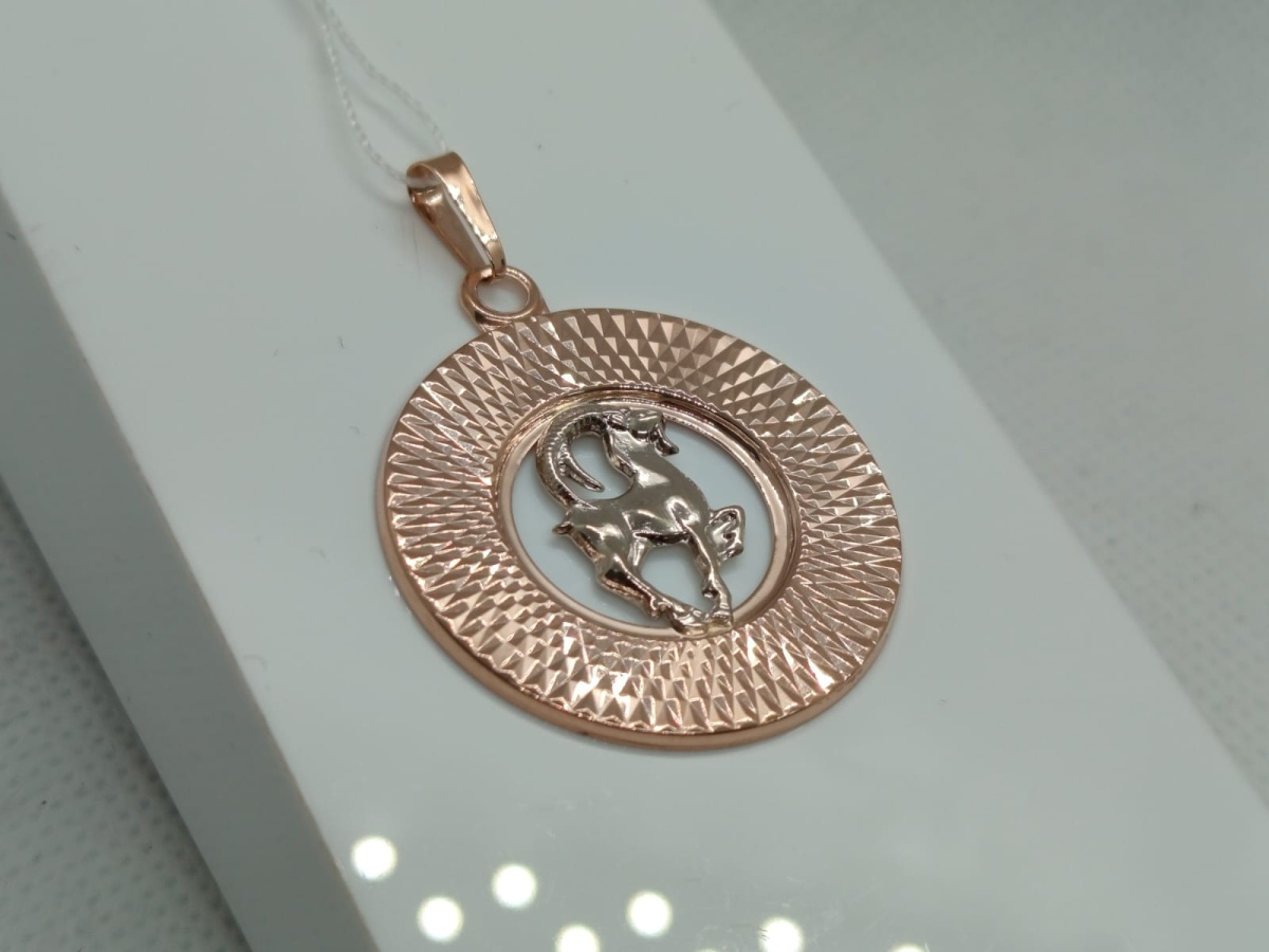 КрБПАкоз ПОДВЕСКА ЗНАК ЗОДИАКА КОЗЕРОГ (Au 585)
