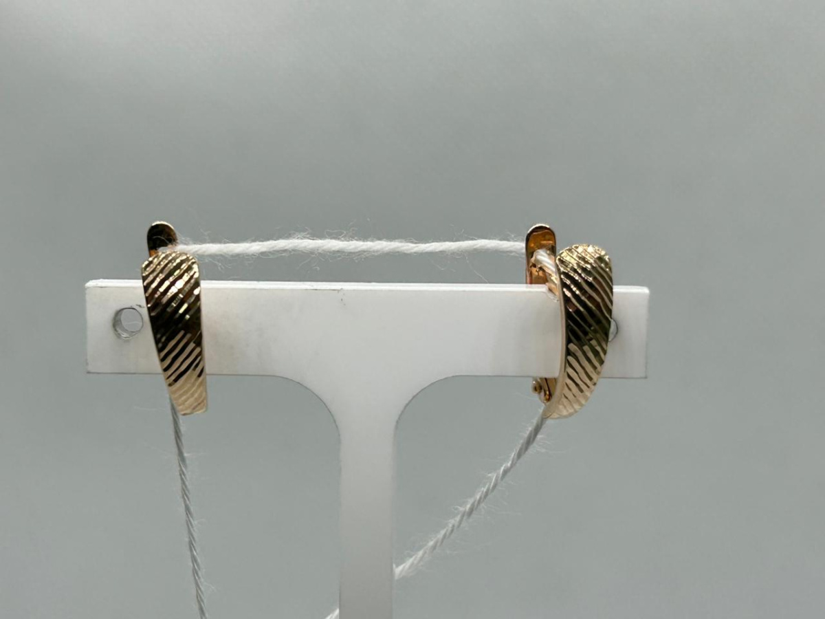 СБКМ585 СЕРЬГИ БЕЗ КАМНЯ (Au 585)