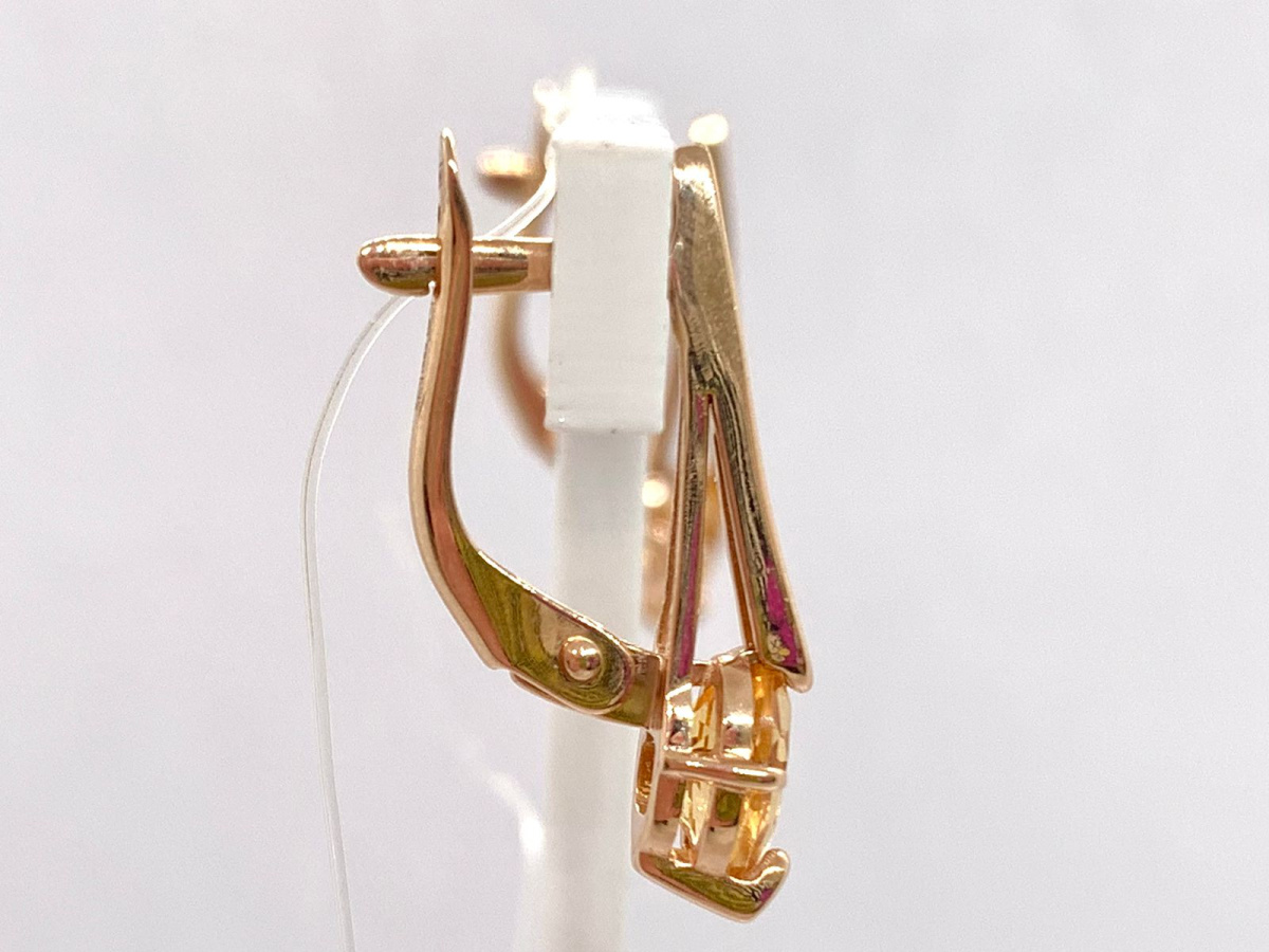 СЕРЬГИ С КАМНЕМ (Au 585)