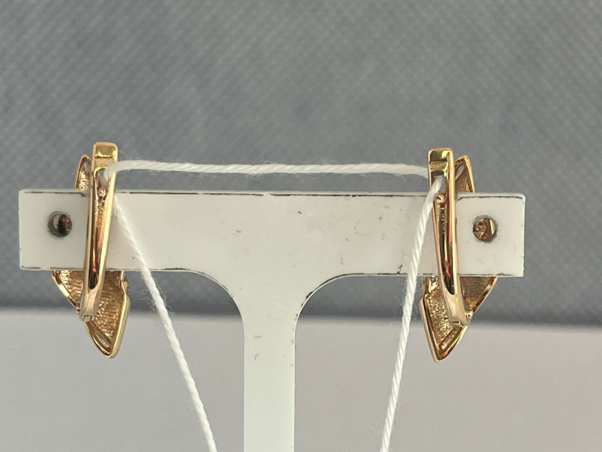 СКМ585 СЕРЬГИ С КАМНЕМ (Au 585)