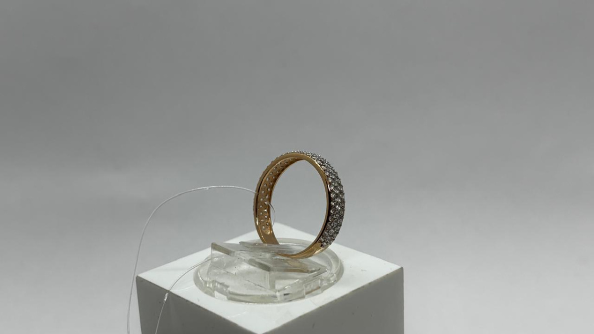 КОЛЬЦО С КАМНЯМИ (Au 585)