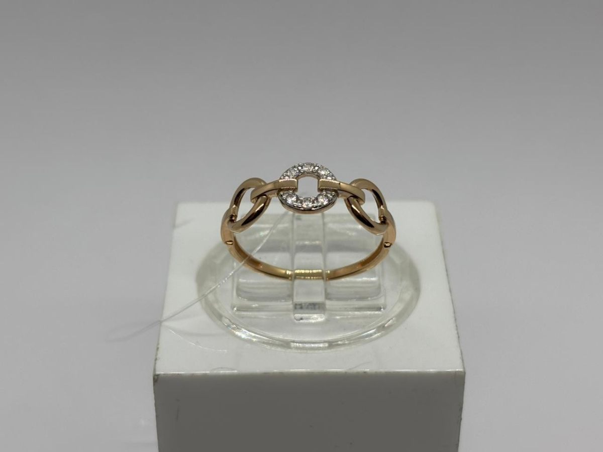 КОЛЬЦО С КАМНЯМИ (Au 585)