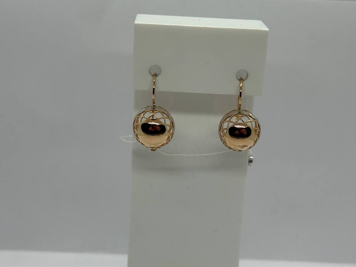 СЕРЬГИ БЕЗ КАМНЯ (Au 585)