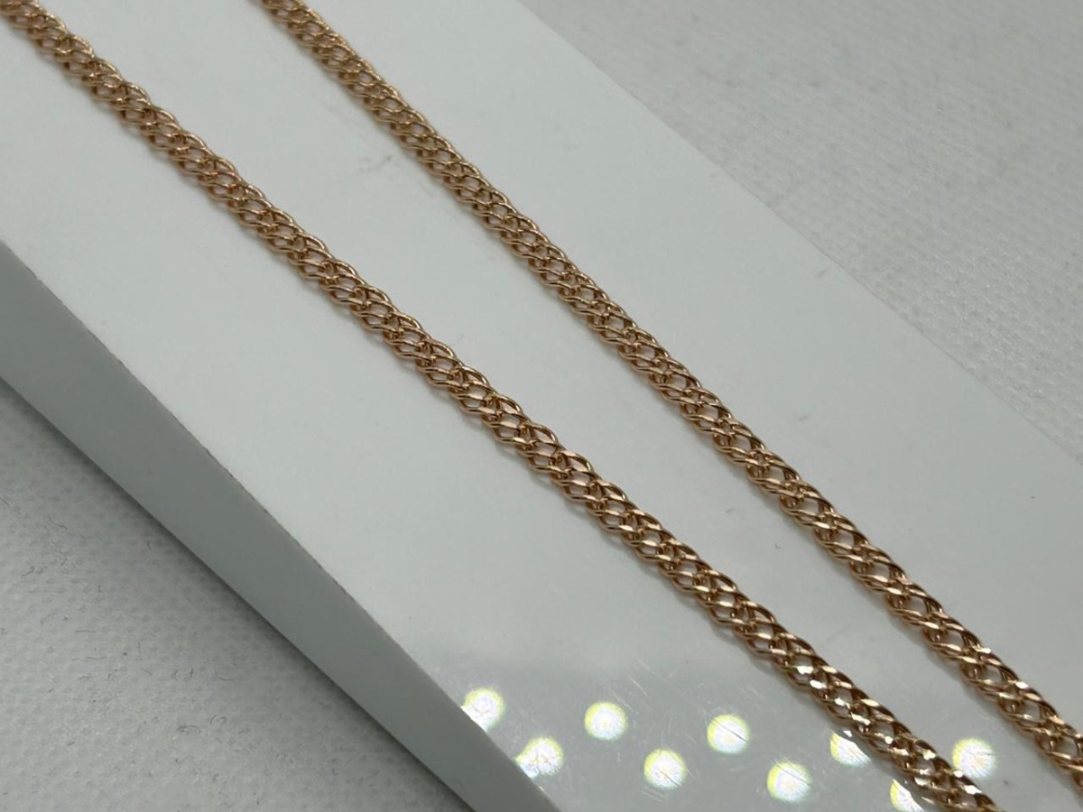 НЦ 12-076ПГ ЦЕПЬ ПУСТОТЕЛАЯ Ромб двойной (Au 585)