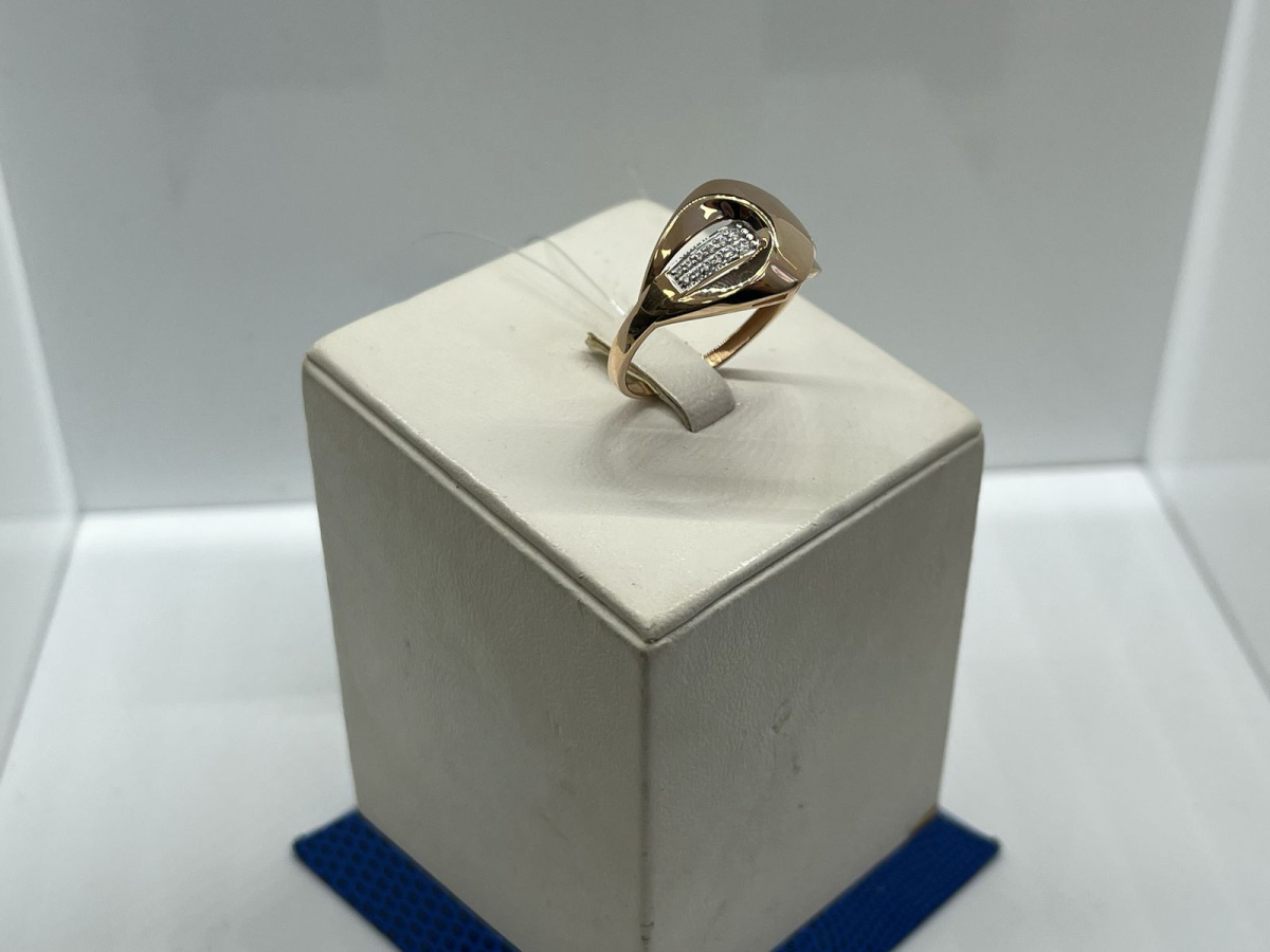 КОЛЬЦО С КАМНЯМИ (Au 585)