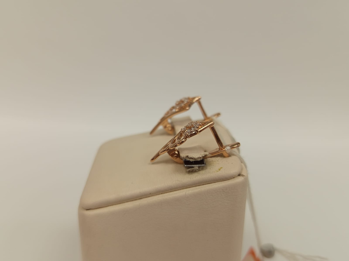 СКМИ585 СЕРЬГИ С КАМНЯМИ (Au 585)