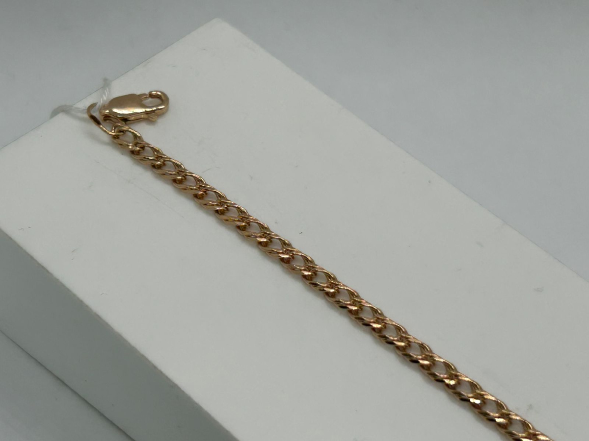 БРАСЛЕТ ПОЛНОВЕСНЫЙ Ромб двойной Au 585